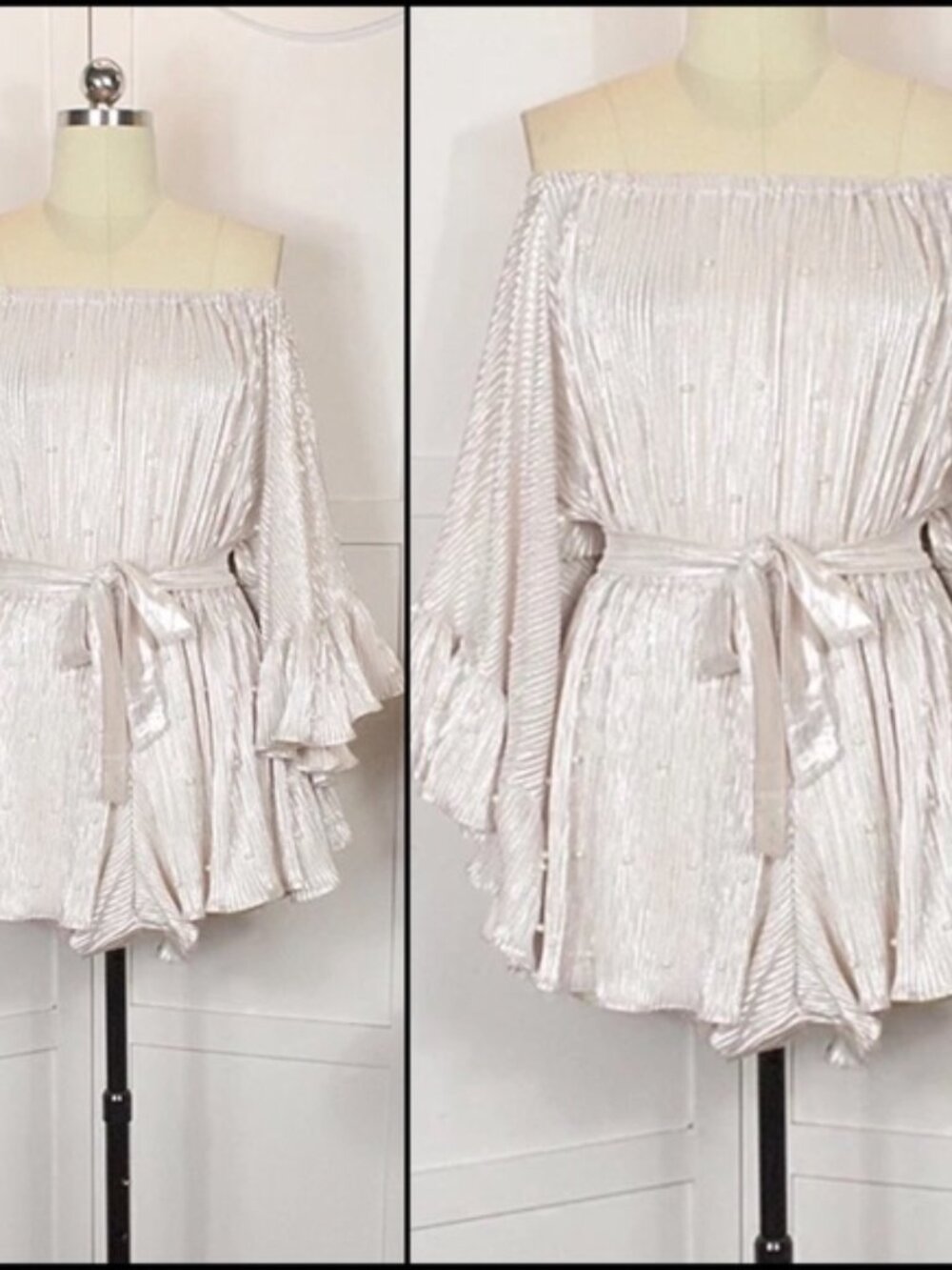 Ruffled Beading Romper